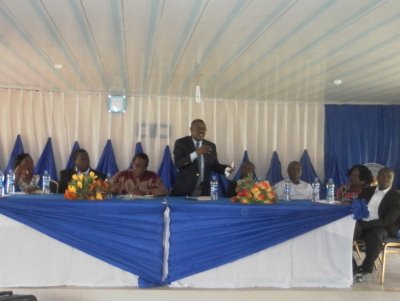 View of the high table of the World Oceans Day event at Akure
